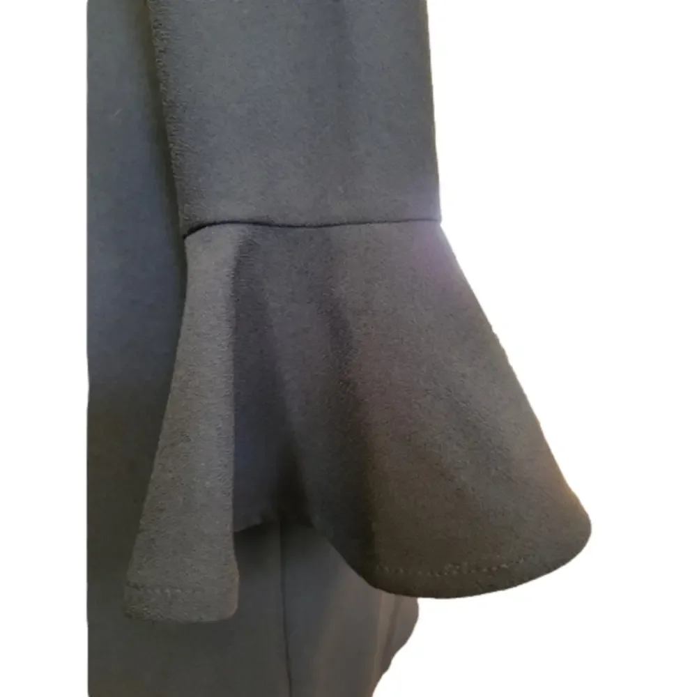 Leith Blue Flare Sleeve keyhole Back Dress-Size Small - Picture 3 of 7